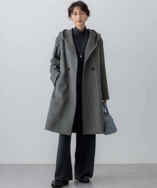 ※専用※23区ウールフードコート38 ウールカシミヤビーバー フーデット コート（その他アウター）｜23区