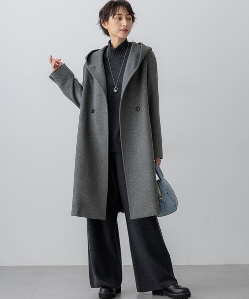 ウールカシミヤビーバー フーデット コート（その他アウター）｜23区