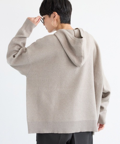 バンヤードストー厶 ロゴ入りフーディーニット ベージュ 新品未使用 タグ付き セール】BARNYARDSTORM / ロゴ入りフーディーニット / ハンド