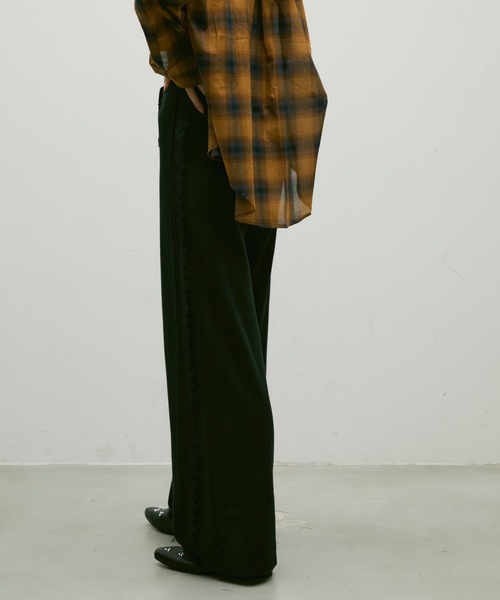 Lutim by u（ルチバイユー）の「Side lace knit pants / サイドレースニットパンツ（その他パンツ・レディース・ブラック/ブラウン・FREE）」の17枚目の写真