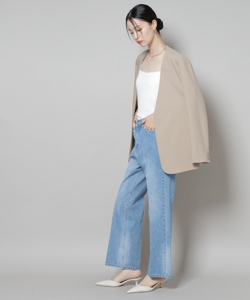 NANO universe(ナノユニバース)の「センタープレスデニム(デニムパンツ・レディース・ネイビー/ダークネイビー/ライトブルー・FREE)」の17枚目の写真