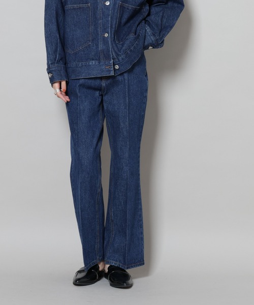 NANO universe(ナノユニバース)の「センタープレスデニム(デニムパンツ・レディース・ネイビー/ダークネイビー/ライトブルー・FREE)」の21枚目の写真