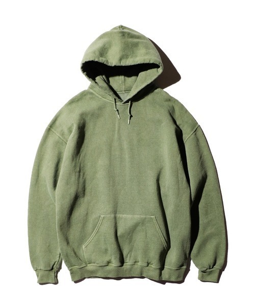 JERZEES（ジャージーズ）の「JERZEES / ジャージーズ PIGMENT DYE PULL OVER HOODIE ピグメントダイ（パーカー・メンズ・グリーン/ライトグリーン/モカ/ブラック/グレー/レッド・LARGE/X-LARGE/MEDIUM）」の5枚目の写真