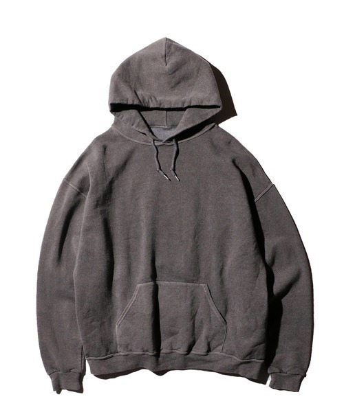 JERZEES（ジャージーズ）の「JERZEES / ジャージーズ PIGMENT DYE PULL OVER HOODIE ピグメントダイ（パーカー・メンズ・グリーン/ライトグリーン/モカ/ブラック/グレー/レッド・LARGE/X-LARGE/MEDIUM）」の2枚目の写真