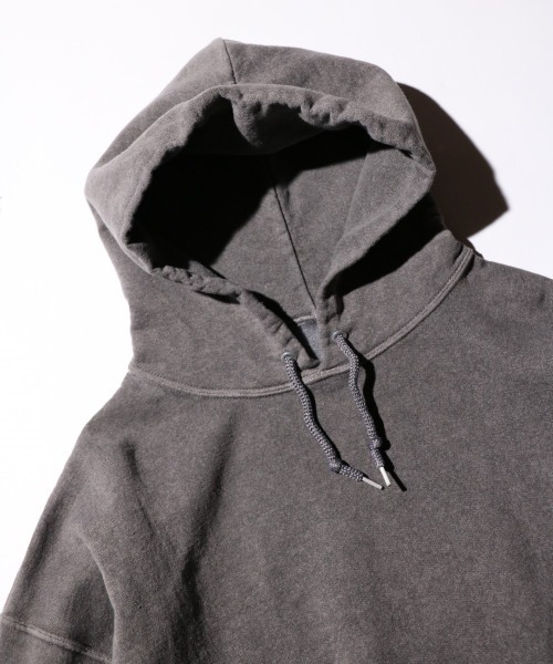 JERZEES（ジャージーズ）の「JERZEES / ジャージーズ PIGMENT DYE PULL OVER HOODIE ピグメントダイ（パーカー・メンズ・グリーン/ライトグリーン/モカ/ブラック/グレー/レッド・LARGE/X-LARGE/MEDIUM）」の7枚目の写真