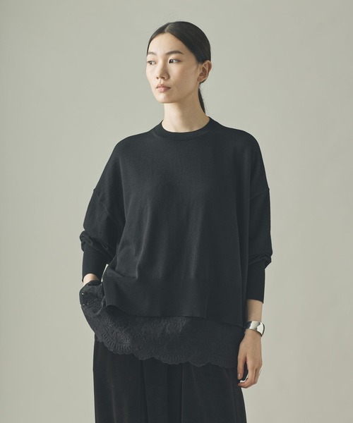 Curensology(カレンソロジー)/ハイゲージレースニットプルオーバー