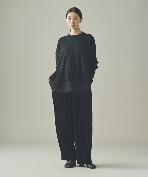 Curensology（カレンソロジー）の「Curensology(カレンソロジー)/ハイゲージレースニットプルオーバー（ニット/セーター・レディース・ホワイト系その他/ブラック/グレー/グレイッシュベージュ・FREE）」の7枚目の写真