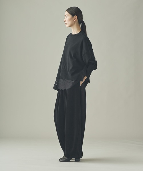 Curensology（カレンソロジー）の「Curensology(カレンソロジー)/ハイゲージレースニットプルオーバー（ニット/セーター・レディース・ホワイト系その他/ブラック/グレー/グレイッシュベージュ・FREE）」の8枚目の写真