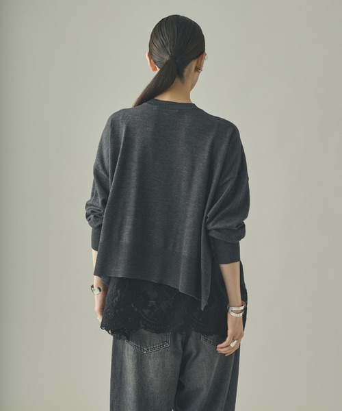 Curensology(カレンソロジー)/ハイゲージレースニットプルオーバー