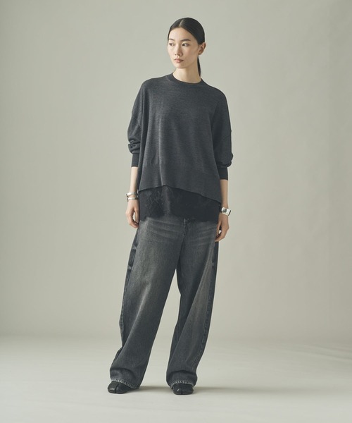 Curensology(カレンソロジー)/ハイゲージレースニットプルオーバー