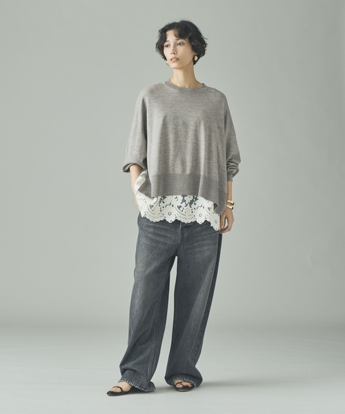 Curensology(カレンソロジー)/ハイゲージレースニットプルオーバー