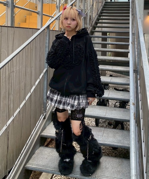 Candy Stripper（キャンディストリッパー）の「BALLOON WRAP SKIRT ベルト（スカート・レディース・グレー/レッド・FREE）」の10枚目の写真