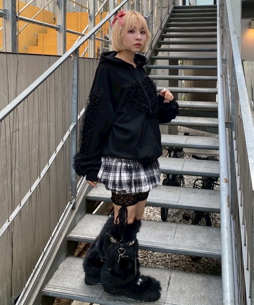 Candy Stripper（キャンディストリッパー）の「BALLOON WRAP SKIRT ベルト（スカート・レディース・グレー/レッド・FREE）」の11枚目の写真