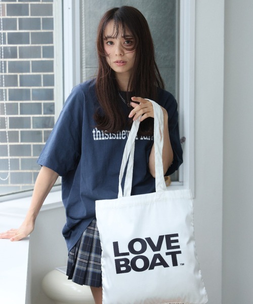 LOVE BOAT(ラブ・ボート)の「LOVEBOAT サテントート(トートバッグ・レディース・シルバー/ブラック・FREE)」の10枚目の写真