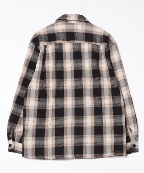 BIG MIKE(ビッグマイク)の「BIG MIKE Heavy Flannel Zip Shirt Jacket ヘビーフランネル ジップアップ スクエアシャツジャケット(ブルゾン・メンズ・オフホワイト・L/XL/2XL/M)」の18枚目の写真