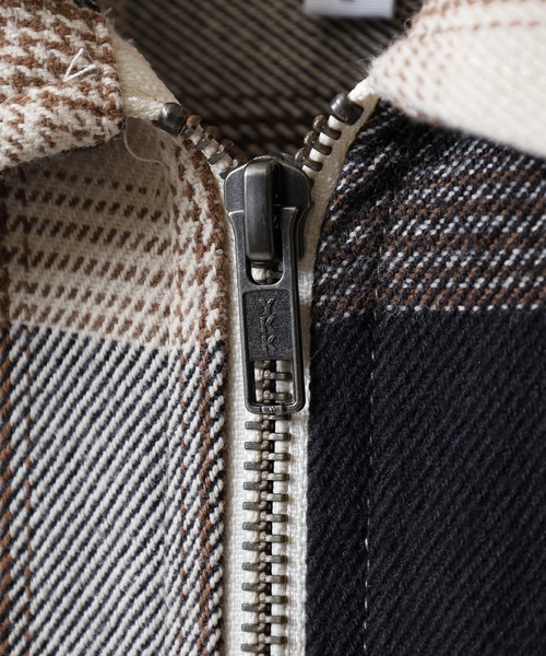 BIG MIKE(ビッグマイク)の「BIG MIKE Heavy Flannel Zip Shirt Jacket ヘビーフランネル ジップアップ スクエアシャツジャケット(ブルゾン・メンズ・オフホワイト・L/XL/2XL/M)」の22枚目の写真