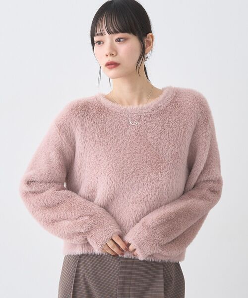 earth music&ecology(アースミュージックアンドエコロジー)の「Wフェイスシャギープルオーバー(ニット/セーター・レディース・ピンク/ブラウン/ライトグレー/アイボリー/モカ・FREE)」の21枚目の写真