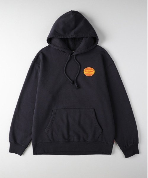 Levi's（リーバイス）の「【Levi's】プリントスウェットパーカー (フーディ/バックプリント/ヴィンテージ/フロントロゴ/丈夫/デイリー)（パーカー・メンズ・ブラック・S/M/L）」の2枚目の写真