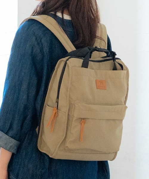 kippis（キッピス）の「kippis2wayトートリュック＜撥水加工＞（バックパック/リュック・レディース・ブラック/ベージュ/チャコールグレー/セージグリーン・FREE）」の9枚目の写真