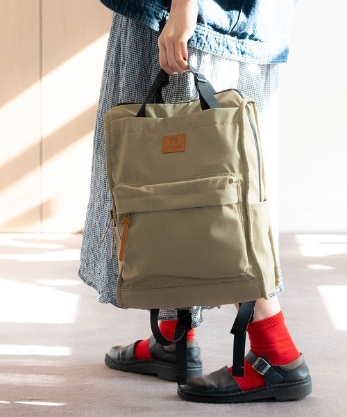 kippis（キッピス）の「kippis2wayトートリュック＜撥水加工＞（バックパック/リュック・レディース・ブラック/ベージュ/チャコールグレー/セージグリーン・FREE）」の10枚目の写真