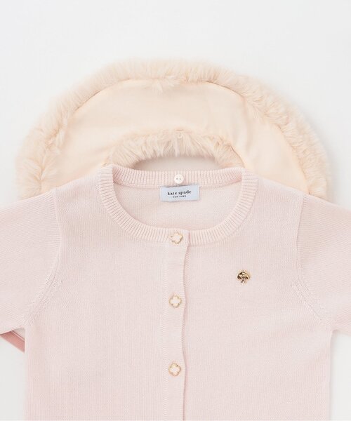 kate spade new york kids(ケイトスペードニューヨーク)の「フェイクファーティペットつきカーディガン(カーディガン/ボレロ・キッズ・グレー/ピンク・S(110-120cm)/M(130-140cm)/L(150-160cm)/90-100cm)」の5枚目の写真