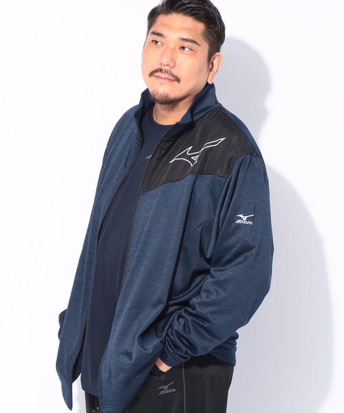 MIZUNO(ミズノ )の「MIZUNO (ミズノ) 裏ブロックフリース スタンド フルジップ トラックジャケット(その他アウター・メンズ・ネイビー/ブラック/グレー・3L/4L/5L)」の3枚目の写真