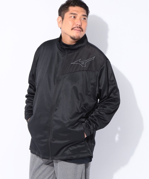 MIZUNO(ミズノ )の「MIZUNO (ミズノ) 裏ブロックフリース スタンド フルジップ トラックジャケット(その他アウター・メンズ・ネイビー/ブラック/グレー・3L/4L/5L)」の2枚目の写真