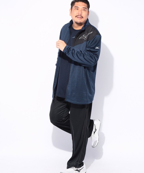 MIZUNO(ミズノ )の「MIZUNO (ミズノ) 裏ブロックフリース スタンド フルジップ トラックジャケット(その他アウター・メンズ・ネイビー/ブラック/グレー・3L/4L/5L)」の4枚目の写真