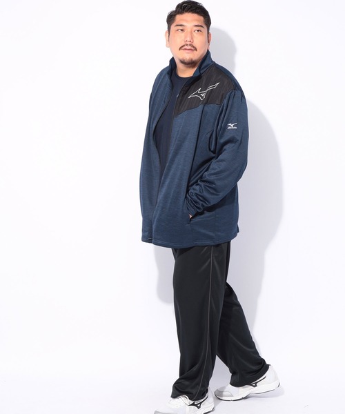 MIZUNO(ミズノ )の「MIZUNO (ミズノ) 裏ブロックフリース スタンド フルジップ トラックジャケット(その他アウター・メンズ・ネイビー/ブラック/グレー・3L/4L/5L)」の6枚目の写真