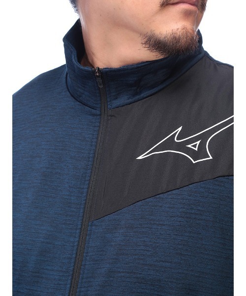 MIZUNO(ミズノ )の「MIZUNO (ミズノ) 裏ブロックフリース スタンド フルジップ トラックジャケット(その他アウター・メンズ・ネイビー/ブラック/グレー・3L/4L/5L)」の10枚目の写真