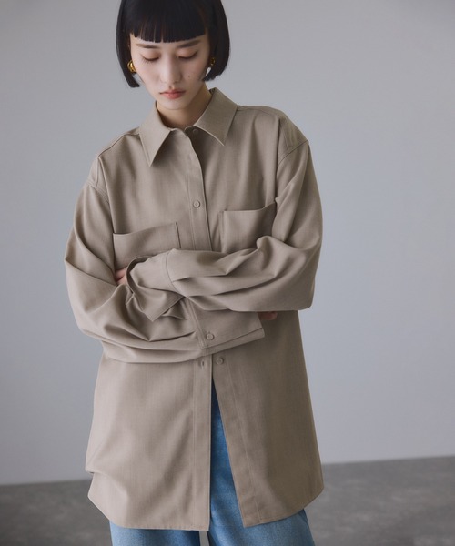 ダブルポケットウールシャツ（シャツ/ブラウス）｜ADAM ET ROPE