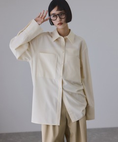 アダムエロペ　【サステナブル】ジップシャツカーディガン ADAM ET ROPE'（アダムエロペ）の「【サステナブル】ジップシャツ