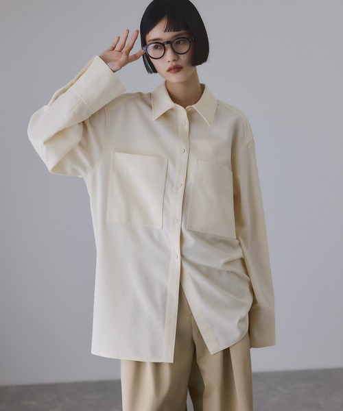 ダブルポケットウールシャツ（シャツ/ブラウス）｜ADAM ET ROPE