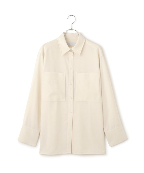 ADAM ET ROPE'（アダムエロペ）の「ダブルポケットウールシャツ（シャツ/ブラウス・レディース・ベージュ/オフホワイト・FREE）」の15枚目の写真