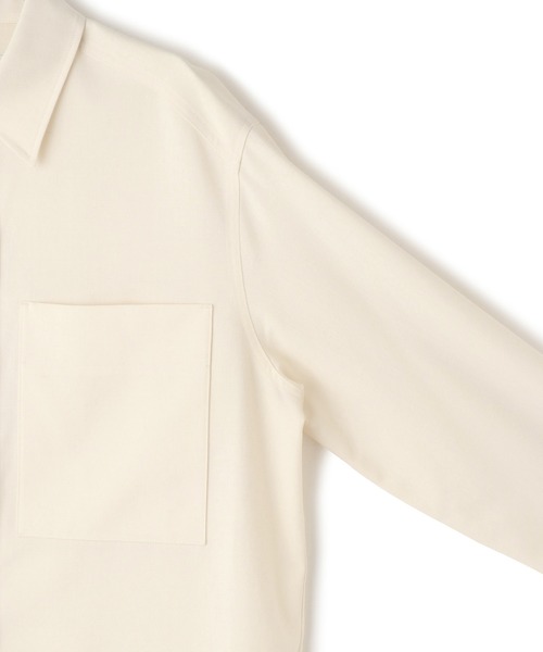 ADAM ET ROPE'（アダムエロペ）の「ダブルポケットウールシャツ（シャツ/ブラウス・レディース・ベージュ/オフホワイト・FREE）」の18枚目の写真