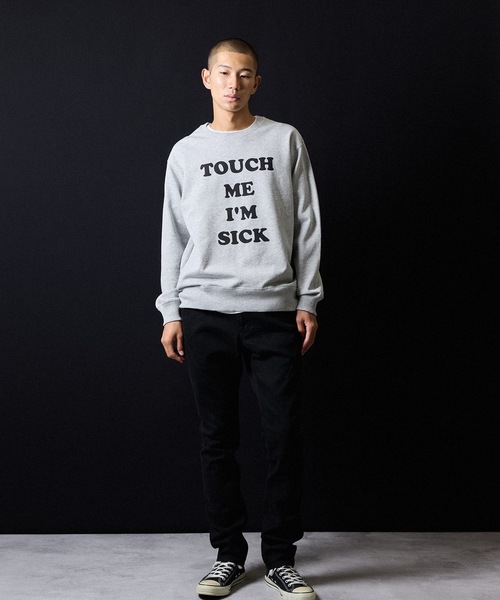 NUMBER (N)INE（ナンバーナイン）の「TOUCH ME I'M SICK PRINTED CLASSIC CREWNECK SWEATSHIRT / タッチ ミー アイム シック ロゴプリント クラシック クルーネック スウェットシャツ（スウェット・メンズ・ブラック/トップグレー・M/L/XL）」の16枚目の写真
