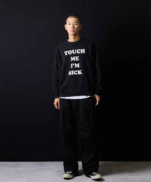 NUMBER (N)INE（ナンバーナイン）の「TOUCH ME I'M SICK PRINTED CLASSIC CREWNECK SWEATSHIRT / タッチ ミー アイム シック ロゴプリント クラシック クルーネック スウェットシャツ（スウェット・メンズ・ブラック/トップグレー・M/L/XL）」の20枚目の写真