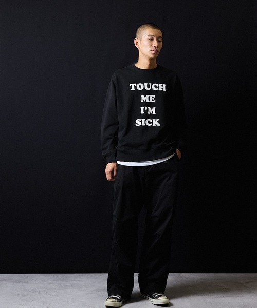 NUMBER (N)INE（ナンバーナイン）の「TOUCH ME I'M SICK PRINTED CLASSIC CREWNECK SWEATSHIRT / タッチ ミー アイム シック ロゴプリント クラシック クルーネック スウェットシャツ（スウェット・メンズ・ブラック/トップグレー・M/L/XL）」の21枚目の写真