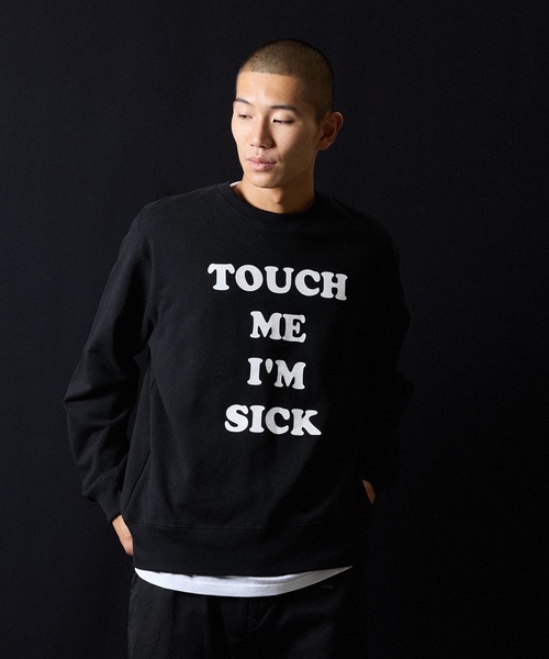 NUMBER (N)INE（ナンバーナイン）の「TOUCH ME I'M SICK PRINTED CLASSIC CREWNECK SWEATSHIRT / タッチ ミー アイム シック ロゴプリント クラシック クルーネック スウェットシャツ（スウェット・メンズ・ブラック/トップグレー・M/L/XL）」の19枚目の写真