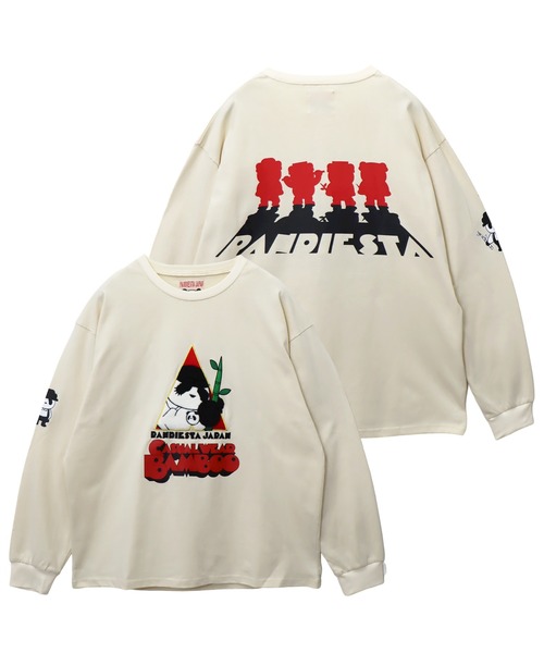PANDIESTA（パンディエスタ）の「バンブーボーイズロンT(M2)（Tシャツ/カットソー・メンズ・ブラック/アイボリー・XXL/M/L/XL）」の2枚目の写真