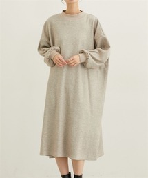nissen | 裏起毛プチハイネックフレアワンピース(ワンピース)