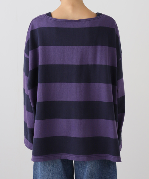 JOURNAL STANDARD LUXE（ジャーナルスタンダード　ラックス）の「ボーダーワイドプル（Tシャツ/カットソー・レディース・ネイビー/チャコールグレー・FREE）」の14枚目の写真