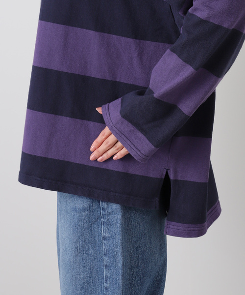 JOURNAL STANDARD LUXE（ジャーナルスタンダード　ラックス）の「ボーダーワイドプル（Tシャツ/カットソー・レディース・ネイビー/チャコールグレー・FREE）」の17枚目の写真