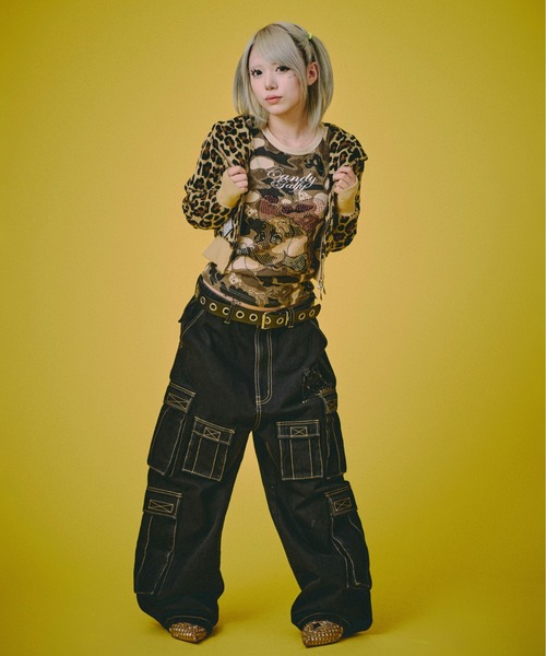 GALFY（ガルフィー）の「GALFY-ぐるグニャデニムカーゴ（デニムパンツ・メンズ・ブラウン/ブラック/ブルー・L/XL）」の5枚目の写真