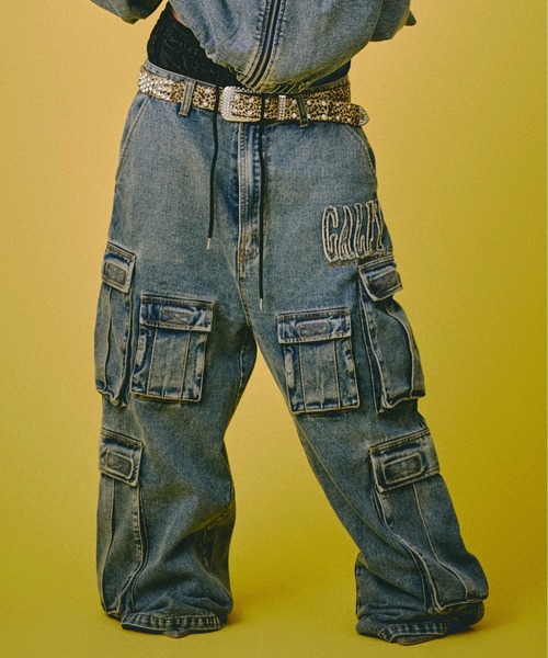 セール】GALFY-ぐるグニャデニムカーゴ（デニムパンツ）｜GALFY