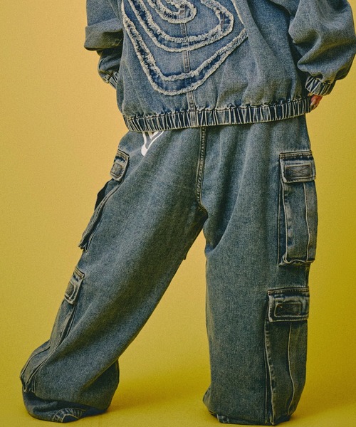 GALFY　デニムカーゴパンツ　ガルフィ セール】GALFY-ぐるグニャデニムカーゴ（デニムパンツ）｜GALFY