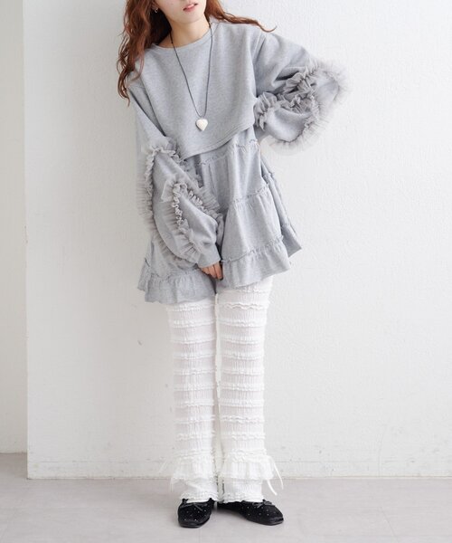 w closet（ダブルクローゼット）の「チュールスリーブスウェット