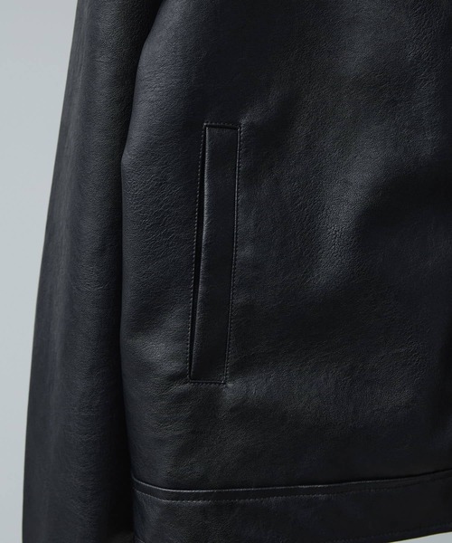 CALLNE(カルネ)の「【CALLNE】Vintage Design Doublezip Jacket / ヴィンテージデザインダブルジップジャケット(セットアップ対応)(その他アウター・メンズ・ブラック/ダークグレー・M/L)」の3枚目の写真