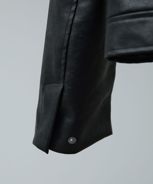 CALLNE(カルネ)の「【CALLNE】Vintage Design Doublezip Jacket / ヴィンテージデザインダブルジップジャケット(セットアップ対応)(その他アウター・メンズ・ブラック/ダークグレー・M/L)」の8枚目の写真