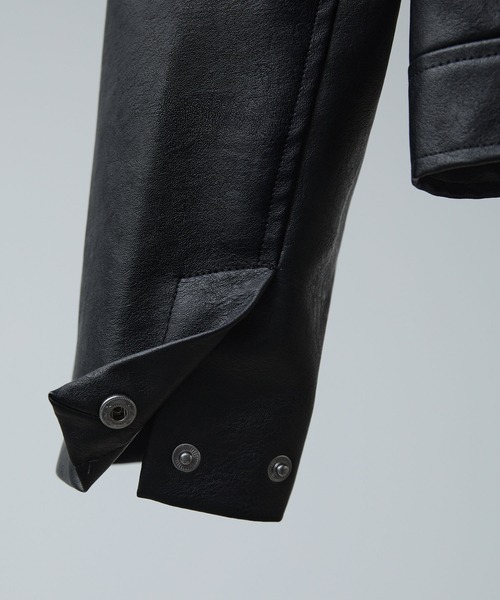 CALLNE(カルネ)の「【CALLNE】Vintage Design Doublezip Jacket / ヴィンテージデザインダブルジップジャケット(セットアップ対応)(その他アウター・メンズ・ブラック/ダークグレー・M/L)」の9枚目の写真